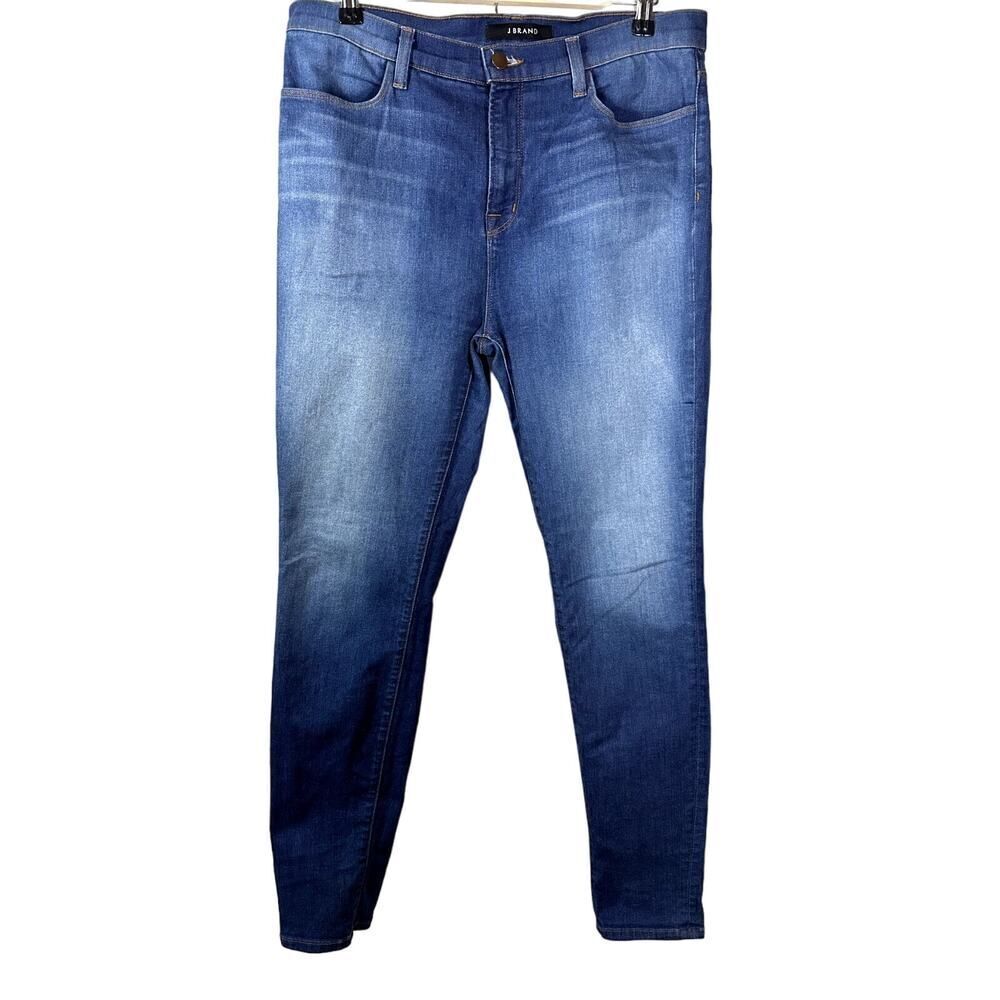J BRAND Women's Maria High Waist Denim Skinny Jeans Karma Blue Size 32